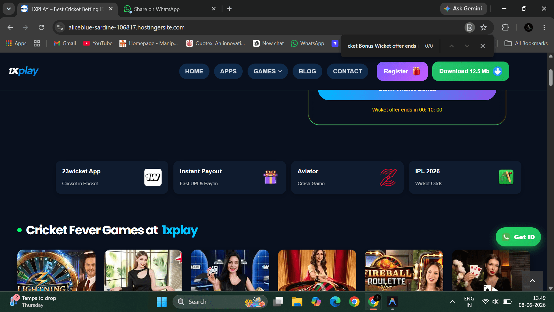 1xPlay Registration Platform